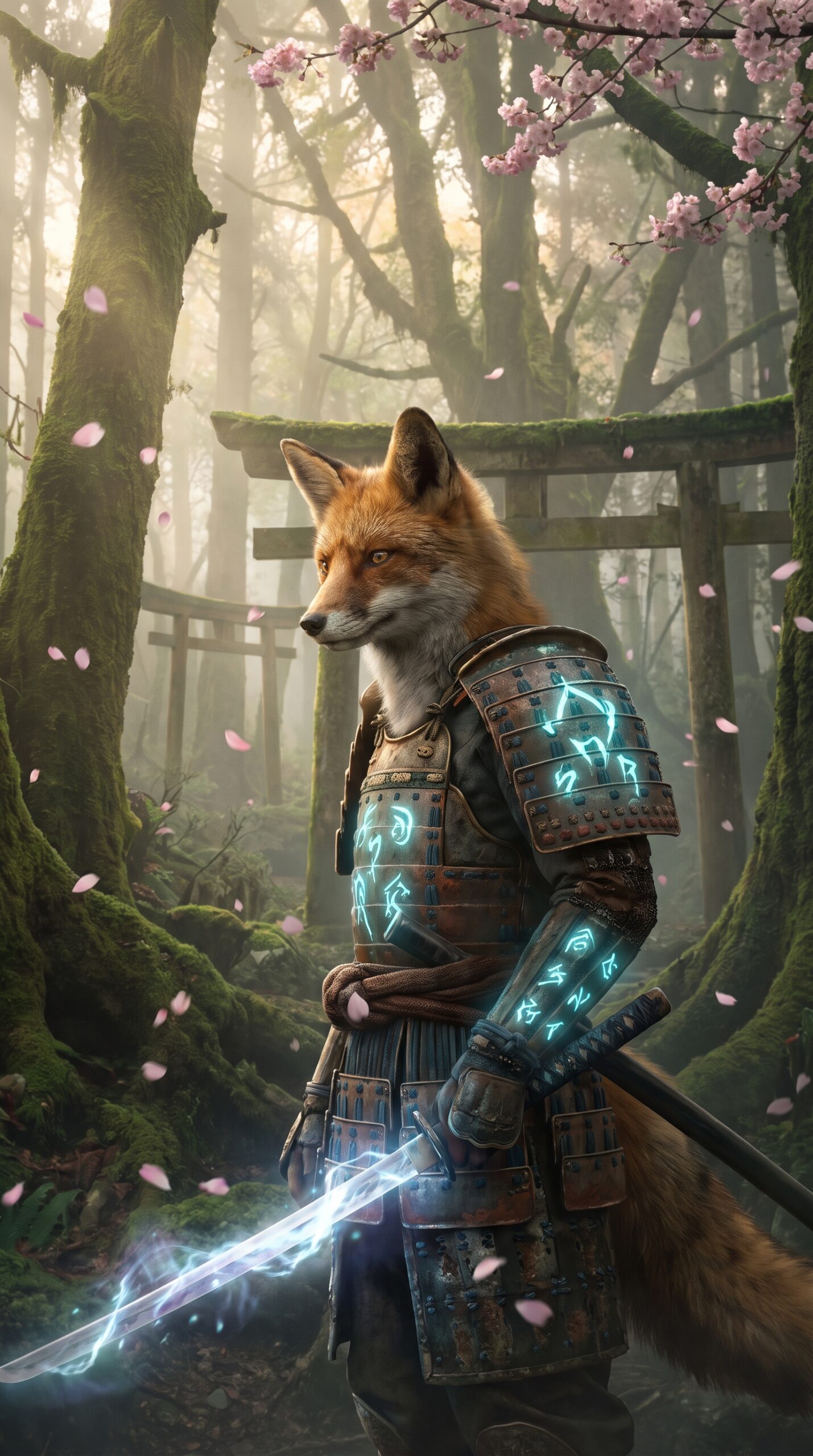 Samurai Fox Spirit Wallpaper